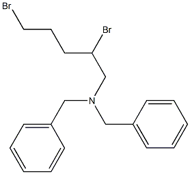 N,N-Dibenzyl-2,5-dibromopentylamine Struktur