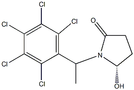 1-[(S)-1-(Pentachlorophenyl)ethyl]-5-hydroxypyrrolidin-2-one Struktur