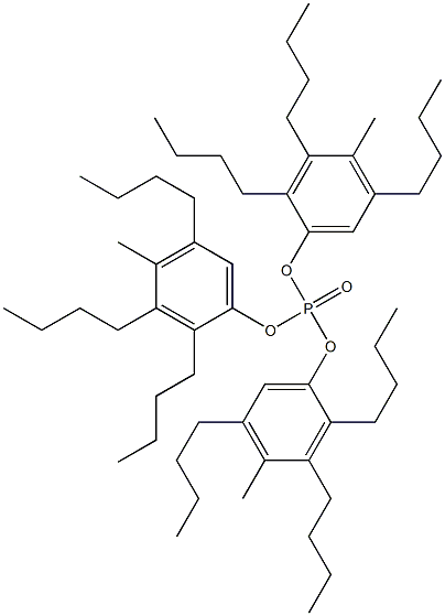 Phosphoric acid tris(4-methyl-2,3,5-tributylphenyl) ester Struktur