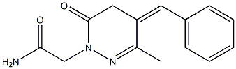 2-[(6-Methyl-5-benzylidene-3-oxo-2,3,4,5-tetrahydropyridazin)-2-yl]acetamide Struktur