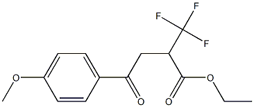 4-(4-Methoxyphenyl)-2-(trifluoromethyl)-4-oxobutanoic acid ethyl ester Struktur