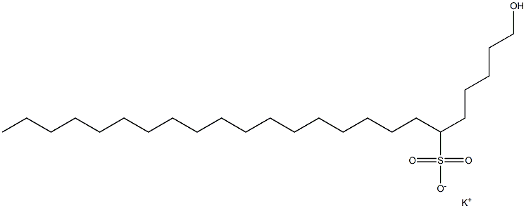 1-Hydroxytetracosane-6-sulfonic acid potassium salt Struktur