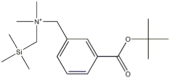 3-tert-Butyloxycarbonyl-N,N-dimethyl-N-(trimethylsilylmethyl)benzenemethanaminium Struktur