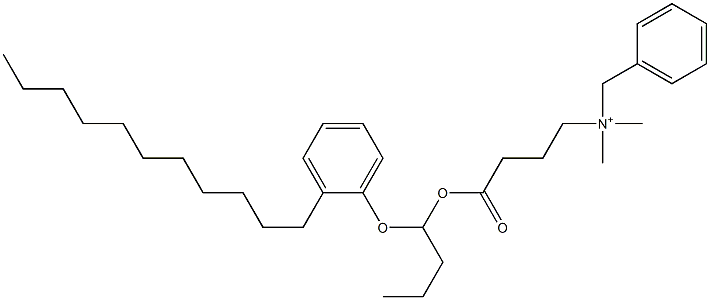 N,N-Dimethyl-N-benzyl-N-[3-[[1-(2-undecylphenyloxy)butyl]oxycarbonyl]propyl]aminium Struktur