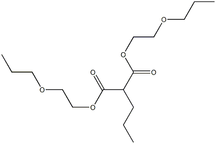 Propylmalonic acid bis(2-propoxyethyl) ester Struktur