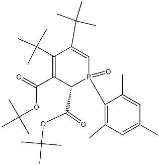 (2S)-1-Mesityl-1,2-dihydro-4,5-di-tert-butyl-2,3-bis(tert-butoxycarbonyl)-1H,1H-phosphorin 1-oxide Struktur