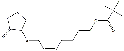 Pivalic acid [(Z)-7-[(2-oxocyclopentyl)thio]-5-heptenyl] ester Struktur