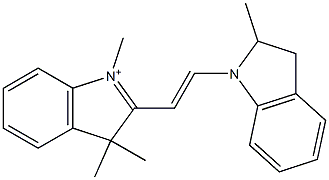 2-[2-[(2,3-Dihydro-2-methyl-1H-indol)-1-yl]ethenyl]1,3,3-trimethyl-3H-indolium Struktur