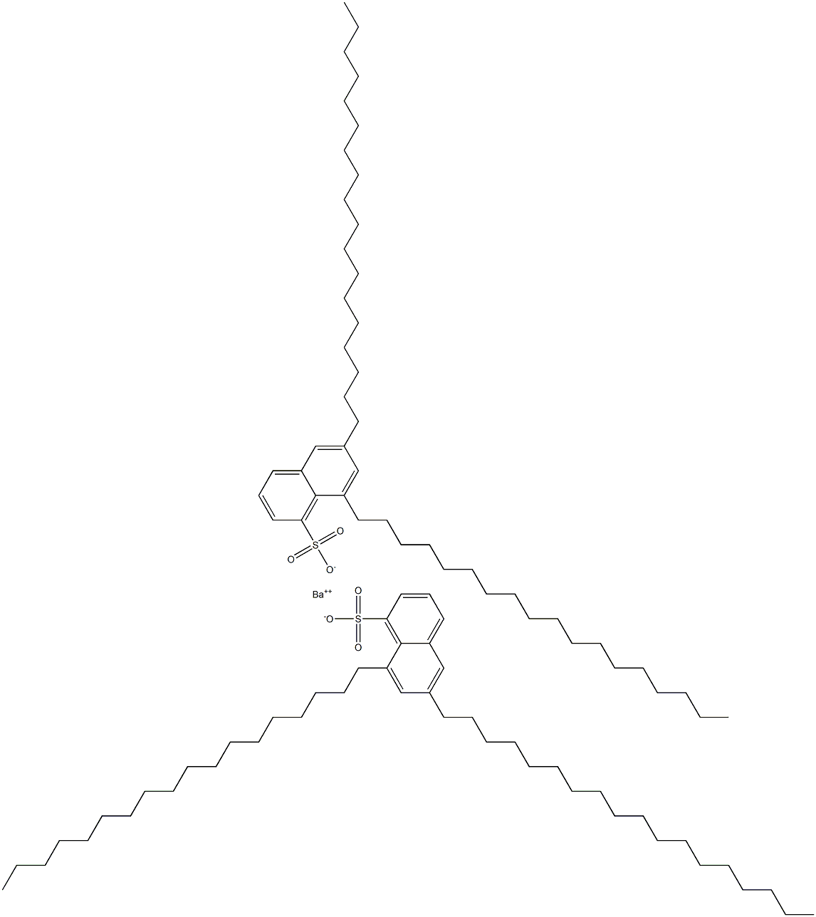 Bis(6,8-dioctadecyl-1-naphthalenesulfonic acid)barium salt Struktur