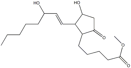 5-[3-Hydroxy-5-oxo-2-[(E)-3-hydroxy-1-octenyl]cyclopentyl]valeric acid methyl ester Struktur