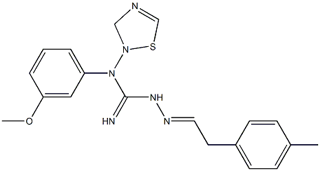 Dihydro-N-[(imino)[2-[2-(4-methylphenyl)ethylidene]hydrazino]methyl]-N-(3-methoxyphenyl)-1,2,4-thiadiazol-2(3H)-amine Struktur