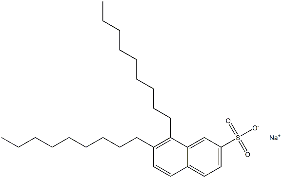 7,8-Dinonyl-2-naphthalenesulfonic acid sodium salt Struktur