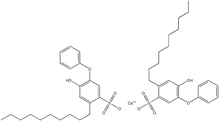 Bis(6-hydroxy-4-decyl[oxybisbenzene]-3-sulfonic acid)calcium salt Struktur