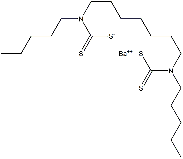 Bis(dipentyldithiocarbamic acid)barium salt Struktur