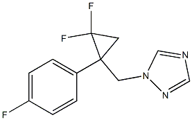 1-[[1-(4-Fluorophenyl)-2,2-difluorocyclopropyl]methyl]-1H-1,2,4-triazole Struktur