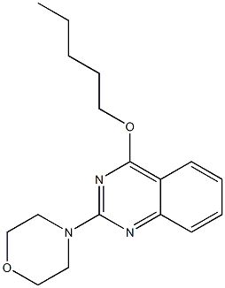 4-Pentyloxy-2-morpholinoquinazoline Struktur