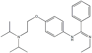 N-[4-[2-(Diisopropylamino)ethoxy]phenyl]-N'-ethylbenzamidine Struktur