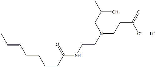 3-[N-(2-Hydroxypropyl)-N-[2-(6-octenoylamino)ethyl]amino]propionic acid lithium salt Struktur