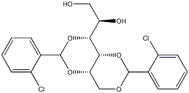 1-O,3-O:2-O,4-O-Bis(2-chlorobenzylidene)-D-glucitol Struktur