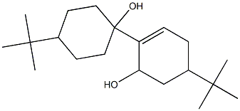 4-tert-Butyl-1-(6-hydroxy-4-tert-butyl-1-cyclohexenyl)cyclohexan-1-ol Struktur