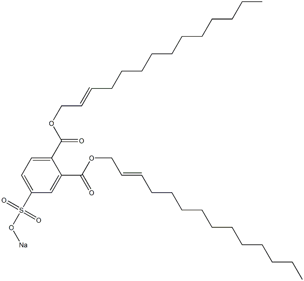 4-(Sodiosulfo)phthalic acid di(2-tetradecenyl) ester Struktur