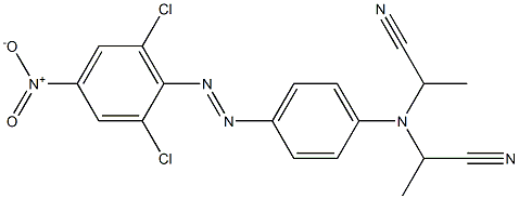 N,N-Bis(1-cyanoethyl)-4-(2,6-dichloro-4-nitrophenylazo)aniline Struktur