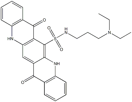 N-[3-(Diethylamino)propyl]-5,7,12,14-tetrahydro-7,14-dioxoquino[2,3-b]acridine-6-sulfonamide Struktur