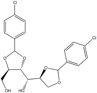 2-O,3-O:5-O,6-O-Bis(4-chlorobenzylidene)-L-glucitol Struktur