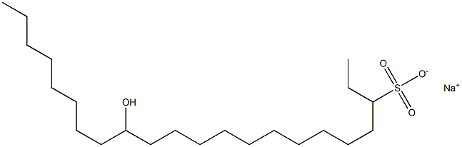 14-Hydroxydocosane-3-sulfonic acid sodium salt Struktur