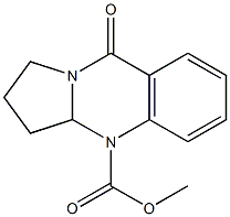 1,2,3,3a-Tetrahydro-4-(methoxycarbonyl)pyrrolo[2,1-b]quinazolin-9(4H)-one Struktur