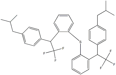 [1-(4-Isobutylphenyl)-2,2,2-trifluoroethyl]phenyl sulfide Struktur