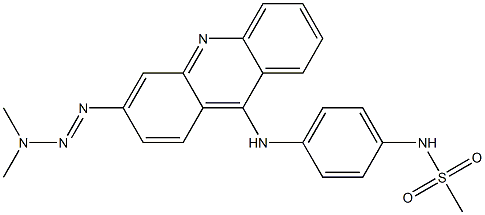 N-[4-[[3-(3,3-Dimethyl-1-triazeno)-9-acridinyl]amino]phenyl]methanesulfonamide Struktur