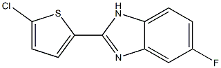 5-Fluoro-2-(5-chlorothiophen-2-yl)-1H-benzimidazole Struktur