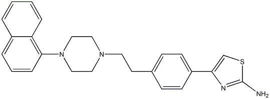 2-Amino-4-[4-[2-[4-(1-naphthalenyl)-1-piperazinyl]ethyl]phenyl]thiazole Struktur