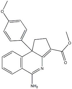 5-Amino-1,9b-dihydro-9b-(4-methoxyphenyl)-2H-cyclopent[c]isoquinoline-3-carboxylic acid methyl ester Struktur