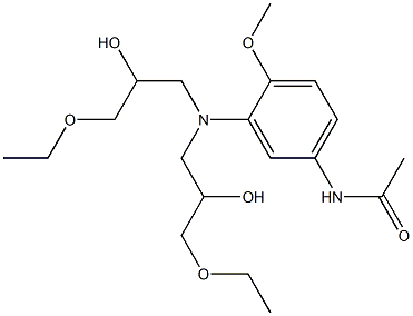 3'-[Bis(3-ethoxy-2-hydroxypropyl)amino]-4'-methoxyacetanilide Struktur