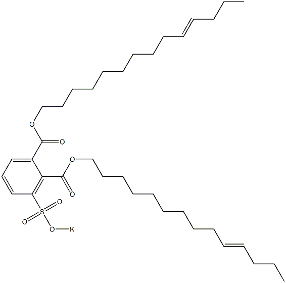 3-(Potassiosulfo)phthalic acid di(10-tetradecenyl) ester Struktur