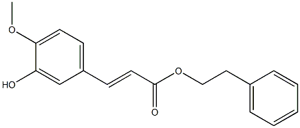 3-Hydroxy-4-methoxycinnamic acid phenethyl ester Struktur