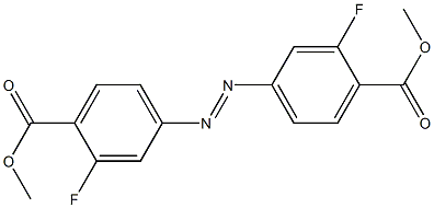 3,3'-Difluoroazobenzene-4,4'-dicarboxylic acid dimethyl ester Struktur