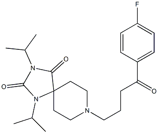 8-[3-(4-Fluorobenzoyl)propyl]-1,3-diisopropyl-1,3,8-triazaspiro[4.5]decane-2,4-dione Struktur