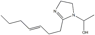 1-(1-Hydroxyethyl)-2-(3-heptenyl)-2-imidazoline Struktur