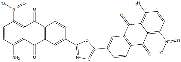 2,5-Bis(1-amino-4-nitro-7-anthraquinonyl)-1,3,4-oxadiazole Struktur