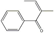 (Z)-2-Methyl-1-phenyl-2-butene-1-one Struktur