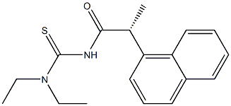 (-)-1,1-Diethyl-3-[(R)-2-(1-naphtyl)propionyl]thiourea Struktur