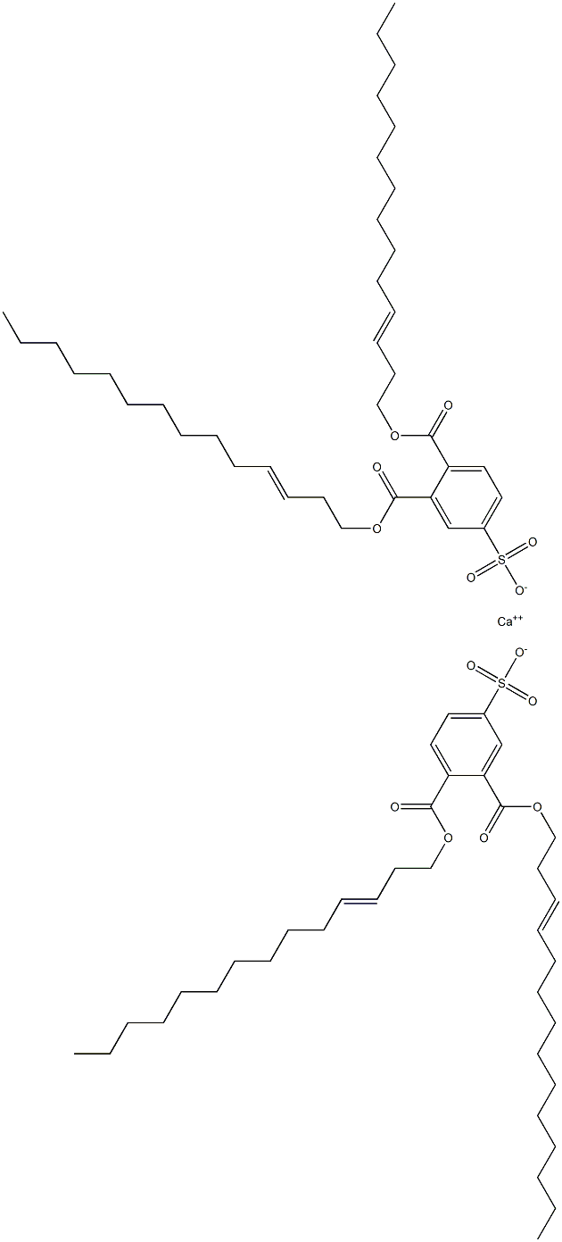 Bis[3,4-di(3-tetradecenyloxycarbonyl)benzenesulfonic acid]calcium salt Struktur