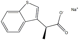 [S,(+)]-2-(Benzo[b]thiophene-3-yl)propionic acid sodium salt Struktur