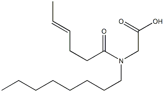 N-(4-Hexenoyl)-N-octylglycine Struktur