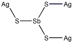 Stibinetriyltris(thio)trisilver(I) Struktur