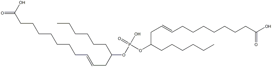 Phosphoric acid di(1-hexyl-11-carboxy-3-undecenyl) ester Struktur