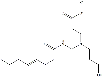 3-[N-(3-Hydroxypropyl)-N-(4-octenoylaminomethyl)amino]propionic acid potassium salt Struktur